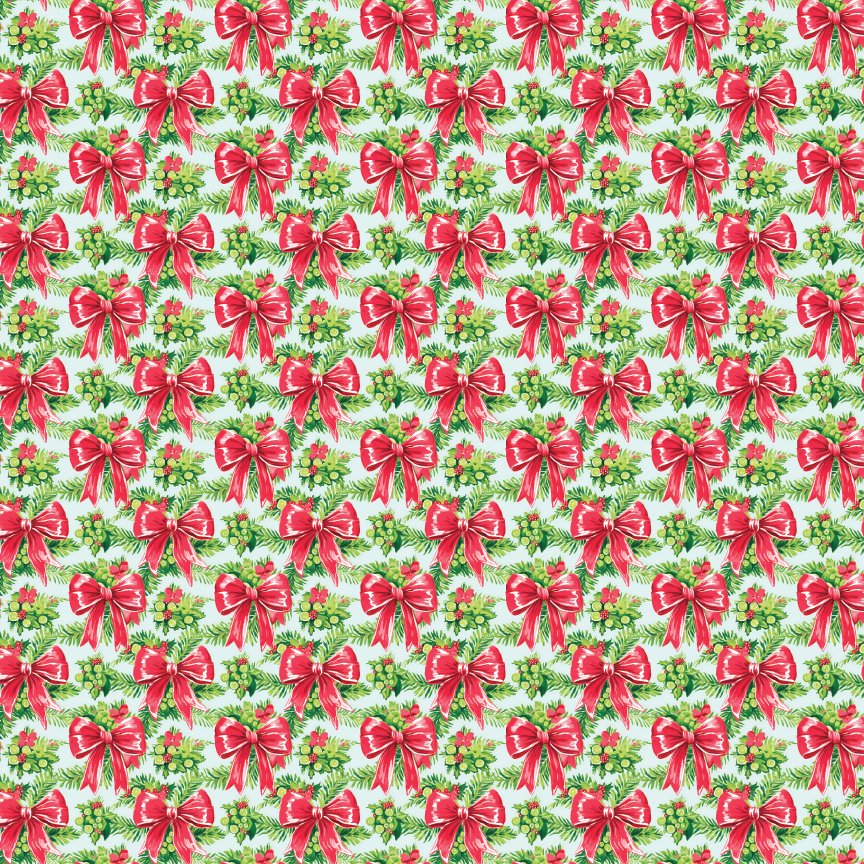 Christmas Bows Pattern Acrylic Sheets - CMB Pattern Acrylic